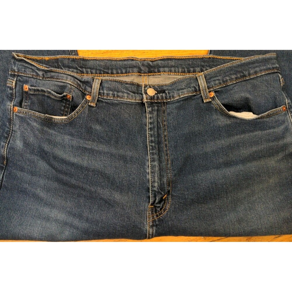 VTG Levi's 505 Regular Fit Men's Jeans Size 42×30 Blue Straight USA Made Y2K EUC - Picture 5 of 10